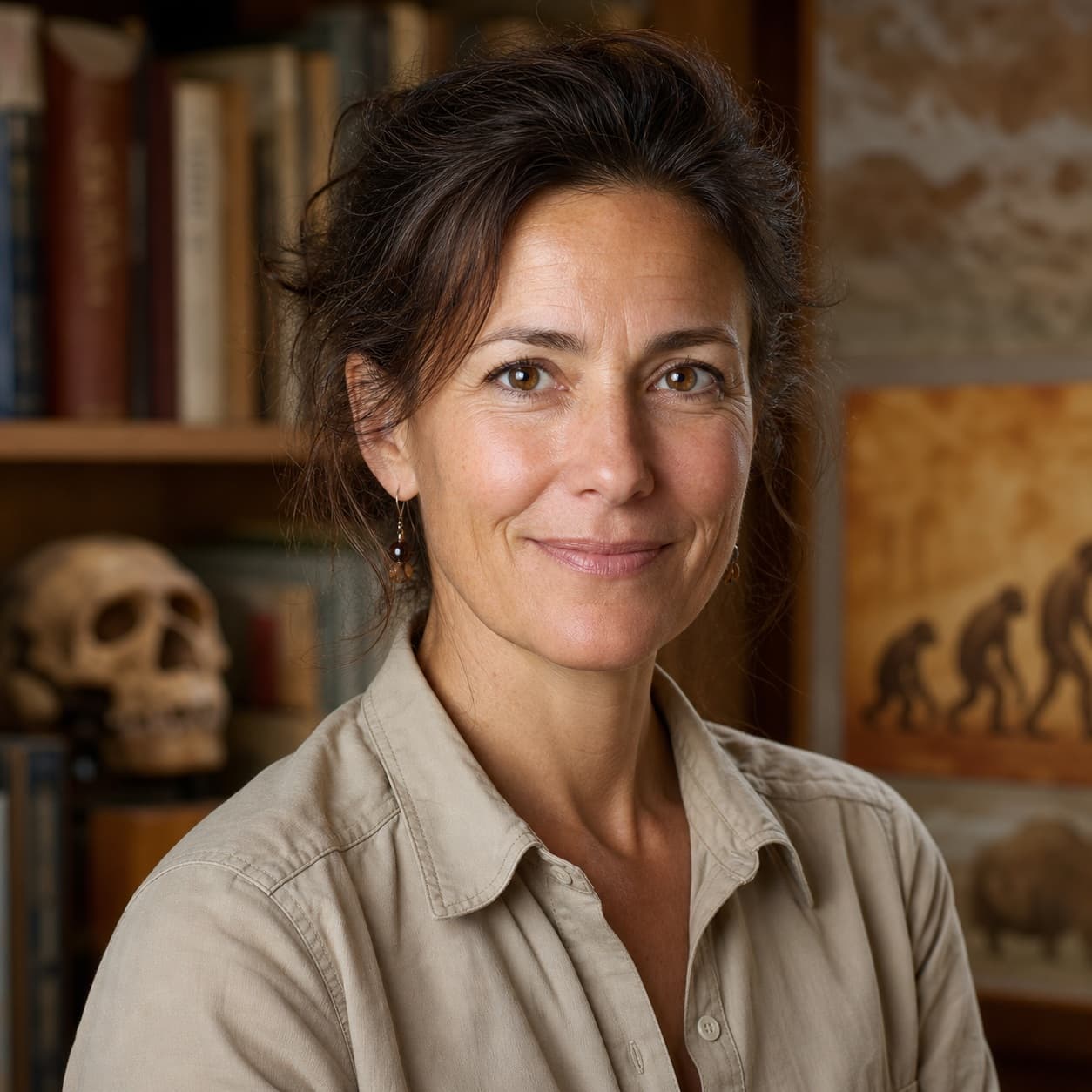 Dr. Elena Marsh at Human Evolution Explorer